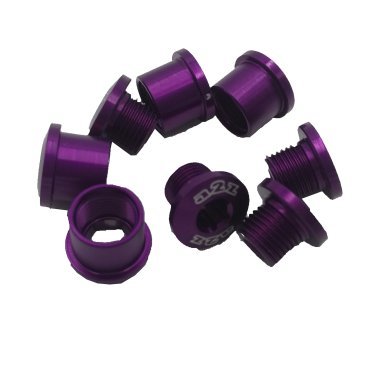 Набор бонок A2Z, 8шт (бонки 4 штуки, болта 4 штуки), алюминий 7075-T6, фиолетовый, CB-4-10