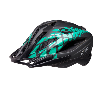 Шлем велосипедный KED Street Junior Pro, детский, Black Green Matt, 2021
