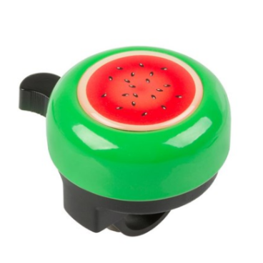 Велозвонок M-WAVE Watermelon Bella 3D, арбуз, 55 мм, пластик/сталь, 420138