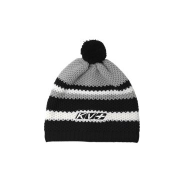 Шапка KV+ Hat St.Moritz, зимняя, чёрный/белый/серый, 20A12, 110