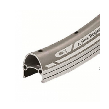 Фото Обод велосипедный Vinca Sport 27.5”, 32H*14G, двойной, алюминий, с защитной полосой, серебристый, GJD 27,5C (32H) silver