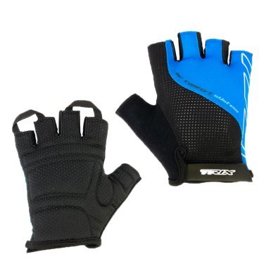 Фото Велоперчатки TRIX мужские, короткие пальцы, черно-синие, GL-TX-018041-L-BKBL