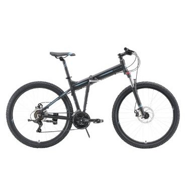 Складной велосипед Stark Cobra 27.2 D 27.5", черный/серый/черный, 2023, HQ-0010133