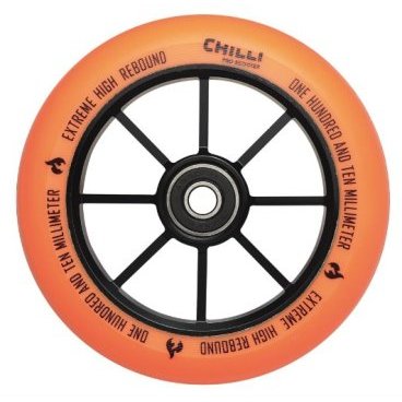 Фото Колесо для самоката Chilli, 2021, Wheel Base - 110mm, Orange, б/р, CEW0001