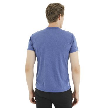 Футболка Salewa Solidlogo Dry M T-Shirt Electric Melange, для активного отдыха, мужская, 2022, синий, 00-0000027018_8625