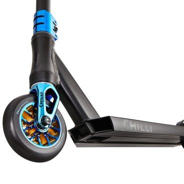 Самокат Chilli Pro Scooter Reaper Ocean, детский, трюковый, 2022, голубой/черный, 112-11