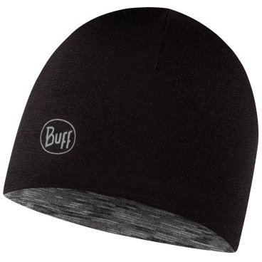 Фото Шапка Buff Lw Merino Wool Reversible Hat Black-Graphite Multistripes US:one size, 123325.999.10.00