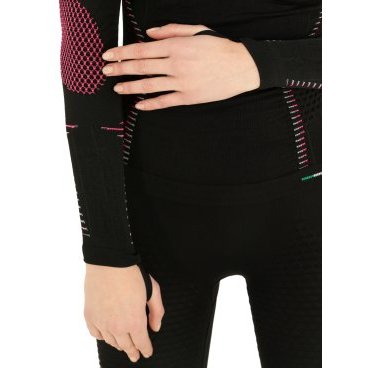 Футболка женская Accapi, Ergoracing Long Sleeve Shirt W Black/Pink Flou, с длинным рукавом, 2022-23, AA911_9929
