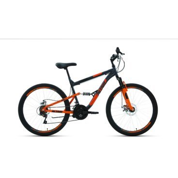 Фото Горный велосипед ALTAIR MTB FS 26, 2.0 disc, 18 скоростей, рама 18, темно-серый/оранжевый, 2020-2021, VX22999