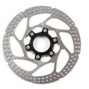 Фото Тормозной диск-ротор CLARKS, CENTRE LOCK, для дискового тормоза, 160 мм, нержавеющая сталь, серебристый, 3-433
