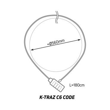 Замок велосипедный Zefal, K-Traz C6 Code б/р, 4914B