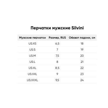Перчатки SILVINI, Crodo Black, унисекс, 2022-23, UA2125_0808