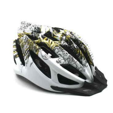 Фото Шлем защитный STELS FSD-HL007 (in-mold), размер L (54-61 см), жёлто-белый, 600310
