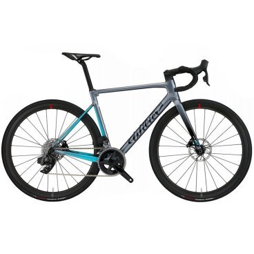 Шоссейный велосипед Wilier Zero SL Disc Ultegra Di2 12V RS171, 28", 24 скорости, серый/голубой, 2023, B201LD