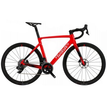Фото Шоссейный велосипед Wilier Cento 10 SL Ultegra Disc Miche Race Pro, 28", 22 скорости, красный/черный, 2023, E105UD1 3D15
