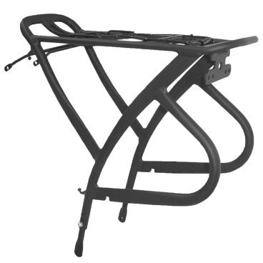 Багажник велосипедный MASSLOAD, 26-28", алюминий, с прижимом, черный матовый, Cl-540-1 _УЦЕНКА