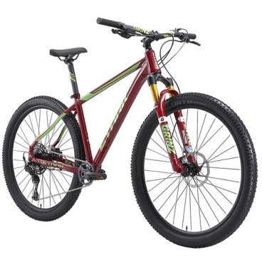 Велосипед горный Stark Armer 29.6 HD, 29", бордовый/зеленый, 2024, HQ-0014057