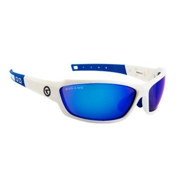 Очки велосипедные KELLYS PROJECTILE, оправа белая, линзы дымчато-синие, Sunglasses KELLYS Projectile - Shiny White