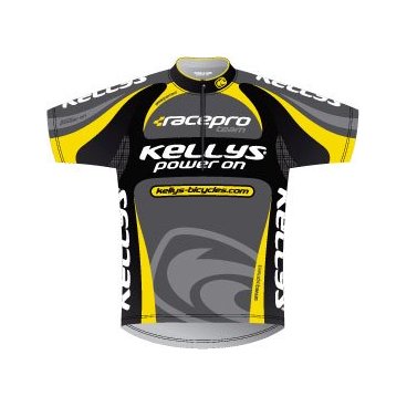 Велоджерси KELLYS Race, короткие рукава, черно-желтый, Short sleeve Race
