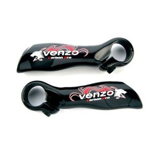 Рога на руль велосипеда Venzo VZ-E04-002, 22.2мм, 90 мм, черный, RBECRALVNZCN